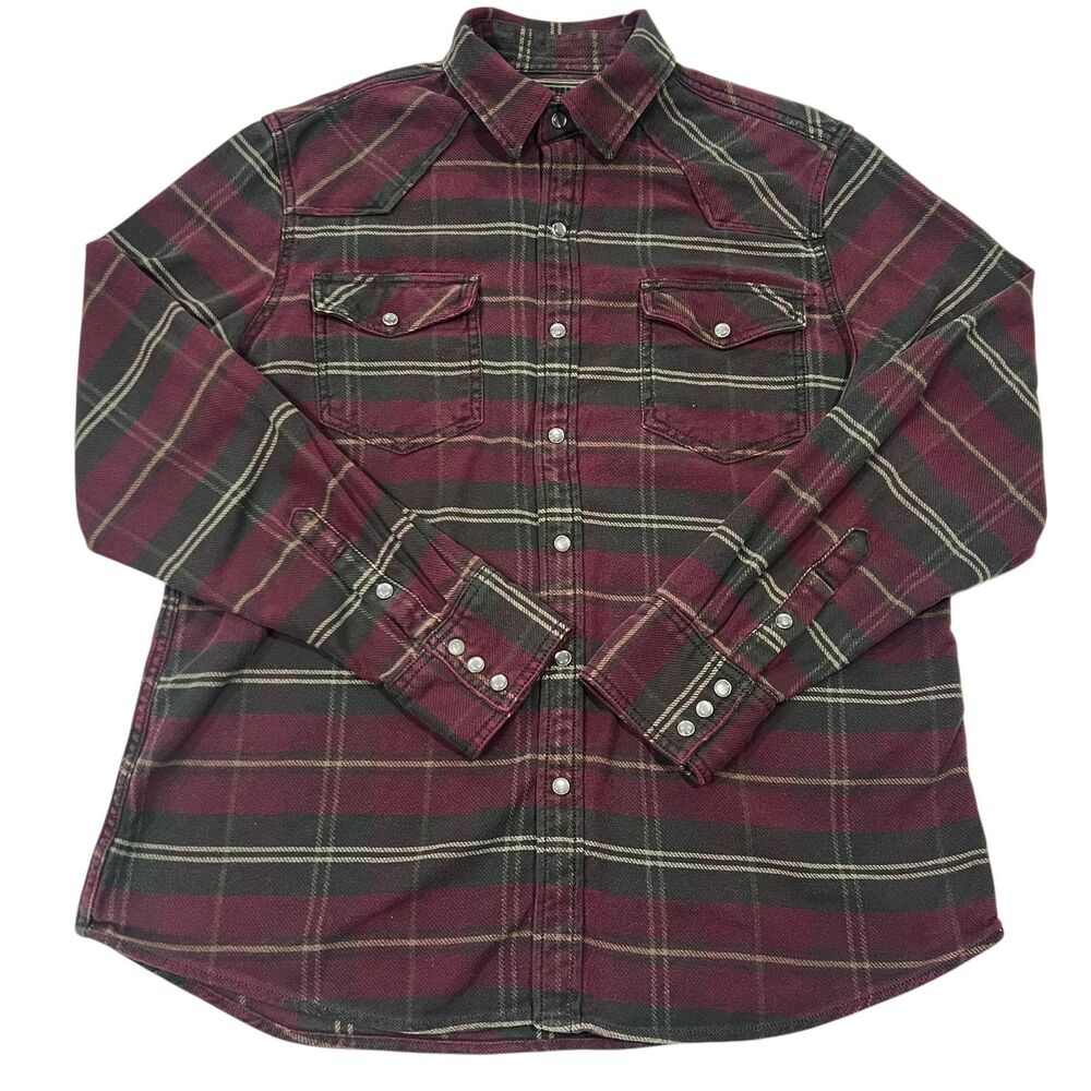 Converse One Star Red flannel shirt 100% Cotton Size Large